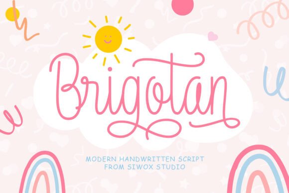 Brigotan Font: A Sweet Script for Handmade Labels & Cards