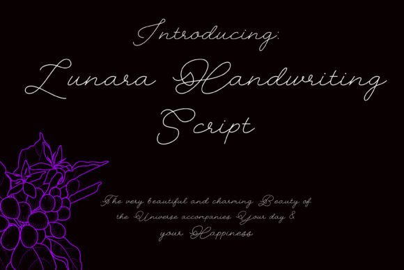Lunara Handwriting Script 6.0: A Delicate Typeface for Makers