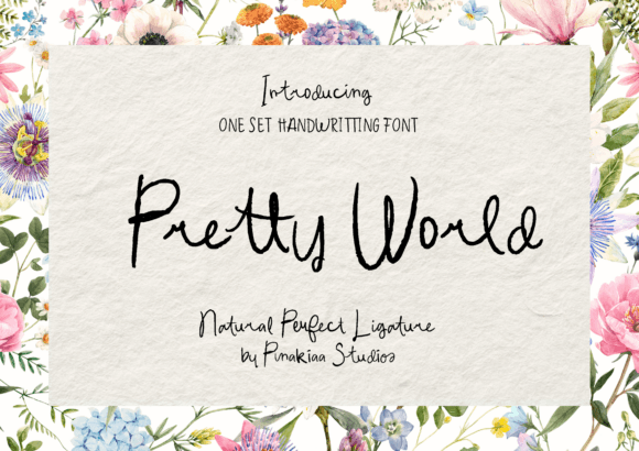 Pretty World Font: Whimsical Script for Handmade Brands